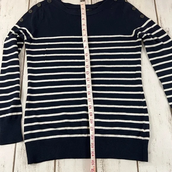 XS Banana Republic Stripped Nautical Sweater Navy/White - Picture 9 of 11